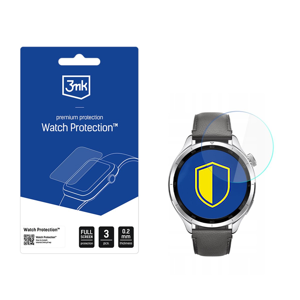 Szkło hybrydowe na ekran smartwatcha do Xiaomi Watch S4 - 3mk Watch Protect