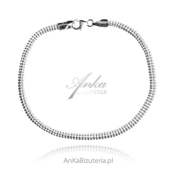 ankabizuteria.pl Srebrna bransoletka POPCORN elegancka i ponadczasowa