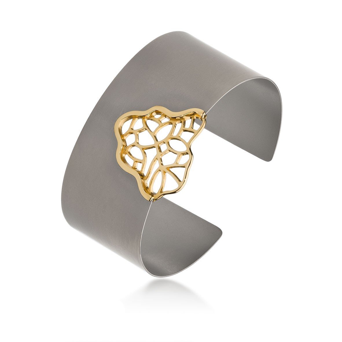 ankabizuteria.pl Bransoletka srebrna pozłacana z tytanem