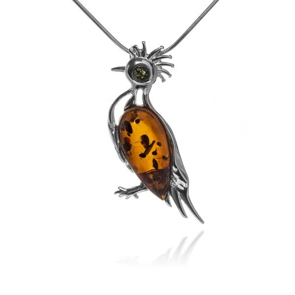 ankabizuteria.pl Zawieszka srebrna z bursztynem DUDEK