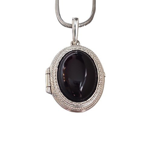 ankabizuteria.pl Zawieszka srebrna PUZDERKO z wiśniowym bursztynem