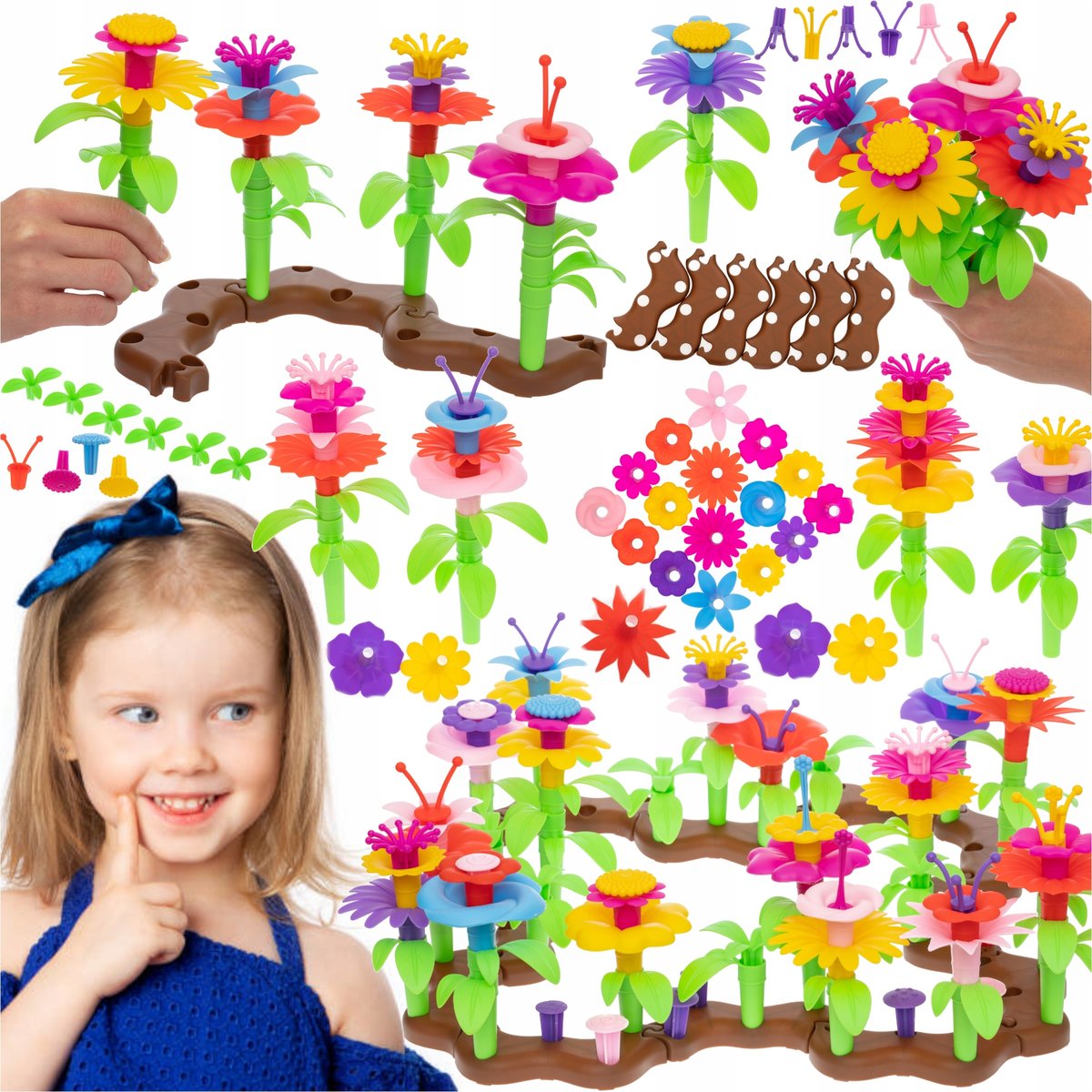 KLOCKI KONSTRUKCYJNE ZESTAW MAŁEGO OGRODNIKA 148szt 