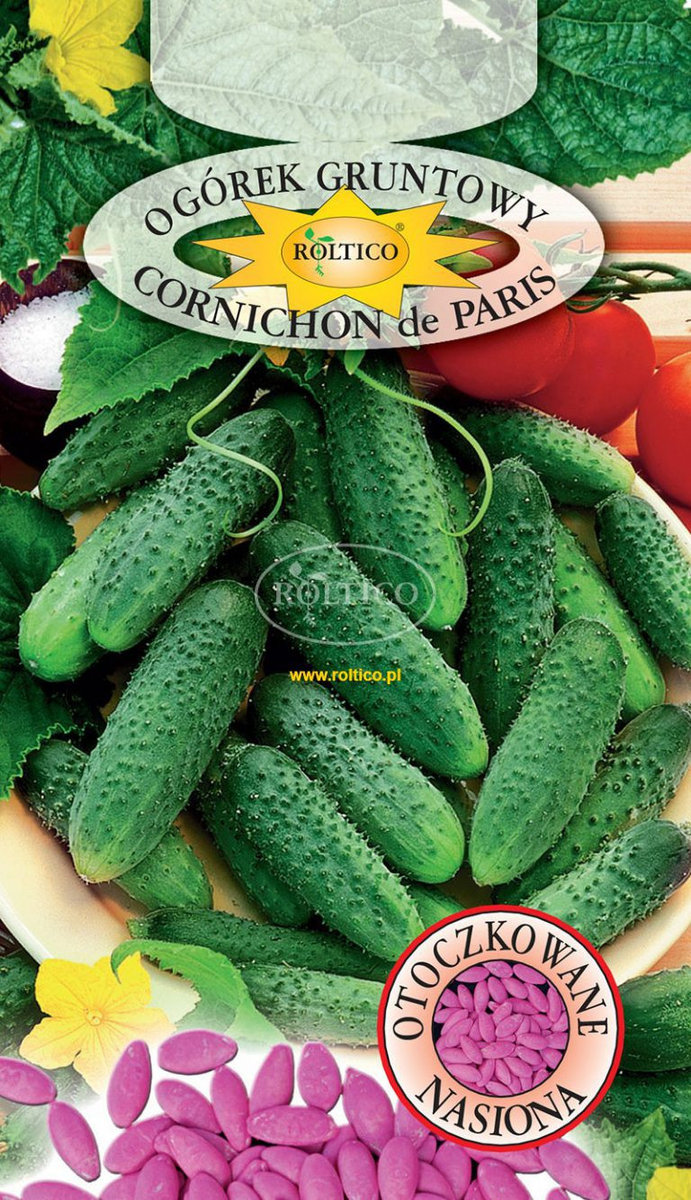 OGÓREK GRUNTOWY CORNICHON DE PARIS ok. 50 nasion OTOCZKOWANE