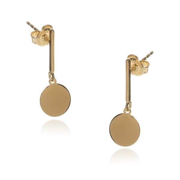 ankabizuteria.pl Kolczyki srebrne pozłacane kółka na patyczku