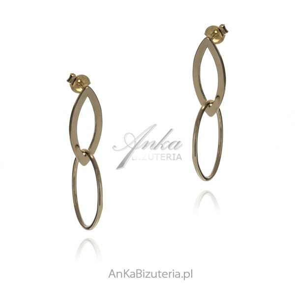 ankabizuteria.pl Kolczyki srebrne pozłacane GAJA