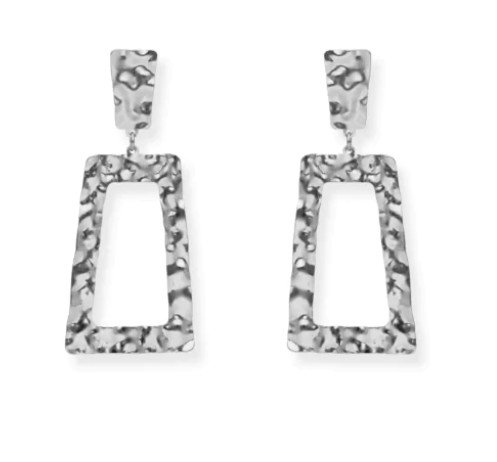 ankabizuteria.pl Kolczyki srebrne rodowane i karbowane ERMINA