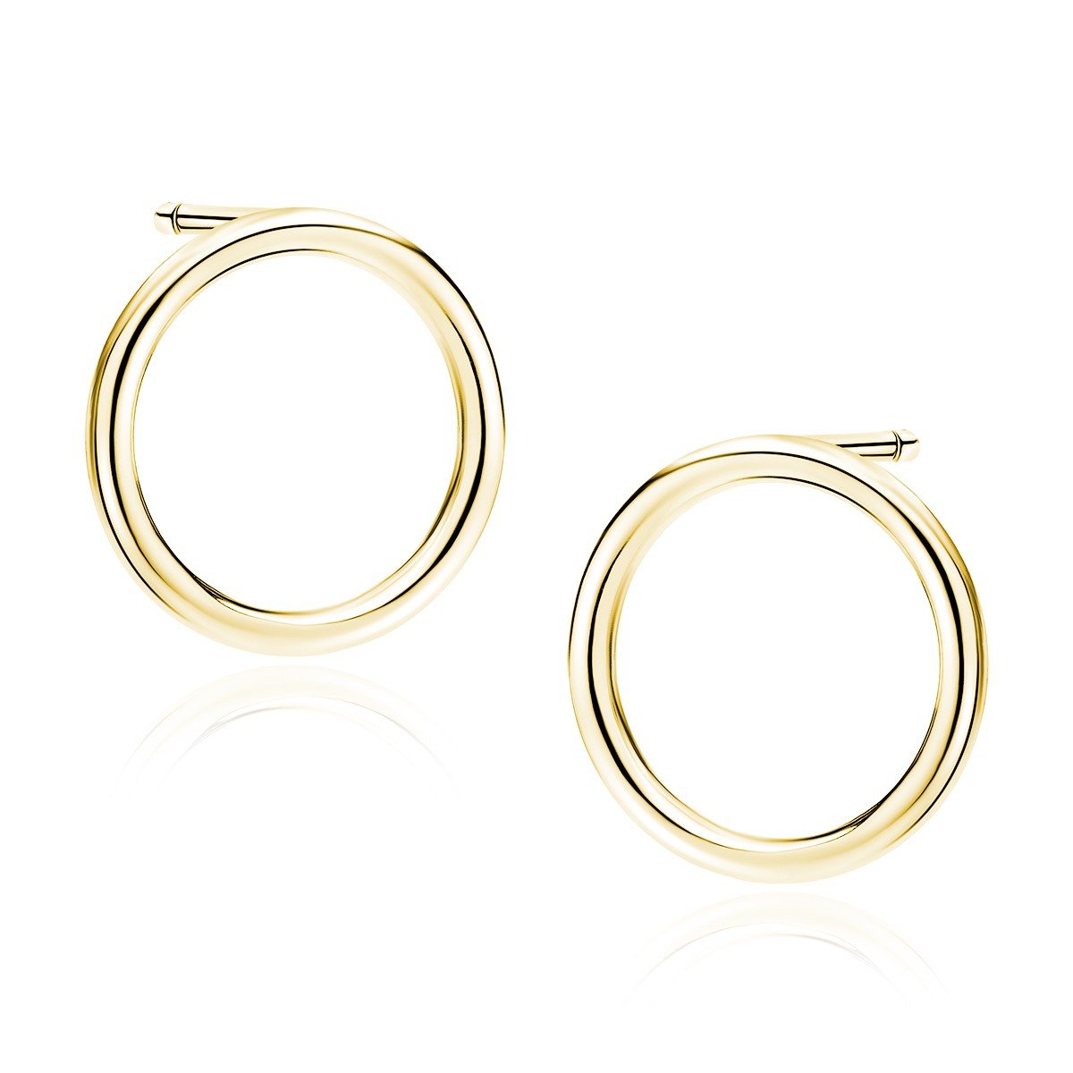 ankabizuteria.pl Kolczyki srebrne pozłacane KÓŁKA średnica 1 cm