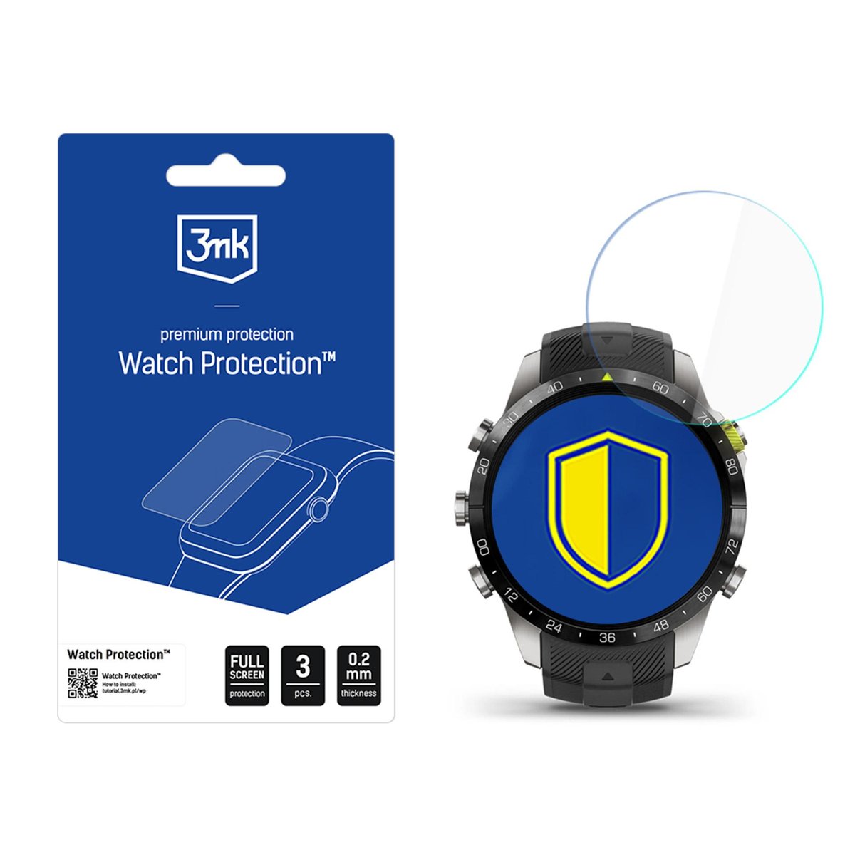 Szkło hybryda na smartwatcha Garmin MARQ Athlete (Gen 2) 3mk Watch Protect