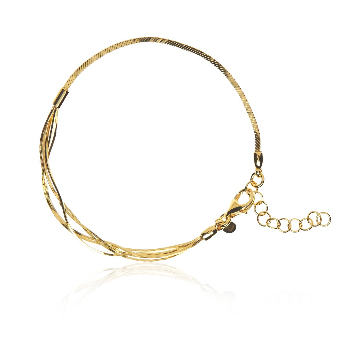 ankabizuteria.pl Bransoletka srebrna pozłacana Włoska