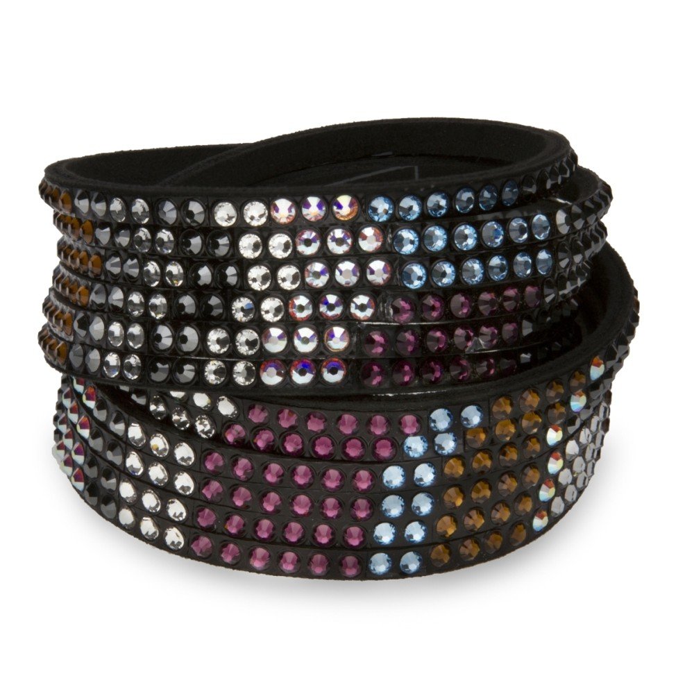 ankabizuteria.pl Bransoletka z czarnej Alcantary oraz ekskluzywnych k