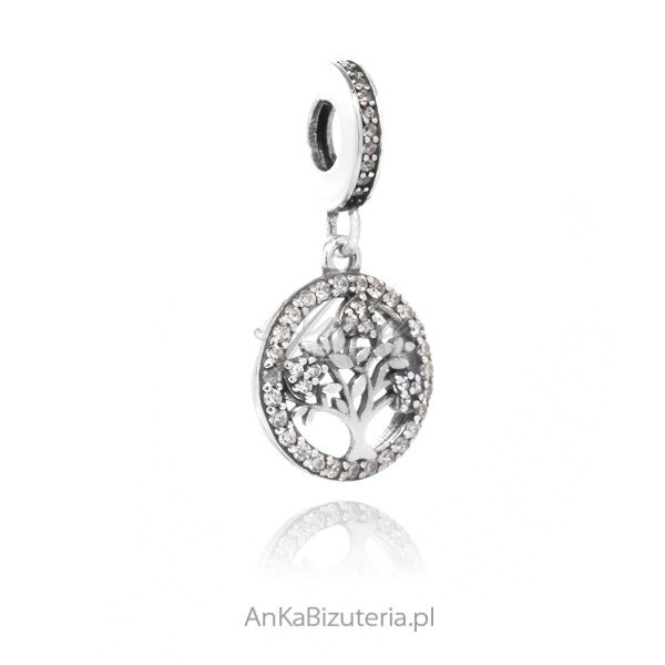ankabizuteria.pl Zawieszka srebrna z cyrkoniami Charms - DRZEWKO SZC