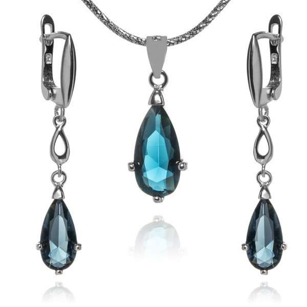 ankabizuteria.pl Biżuteria srebrna z kryształami Indian Sapphire - el