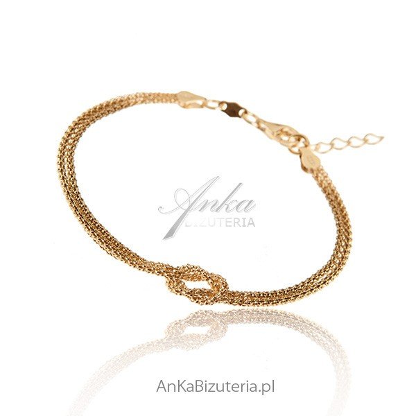 ankabizuteria.pl Bransoletka srebrna pozłacana - biżuteria włoska