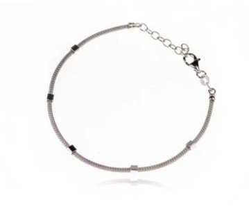 ankabizuteria.pl Srebrna bransoletka CALZA z kosteczkami - bransoletk