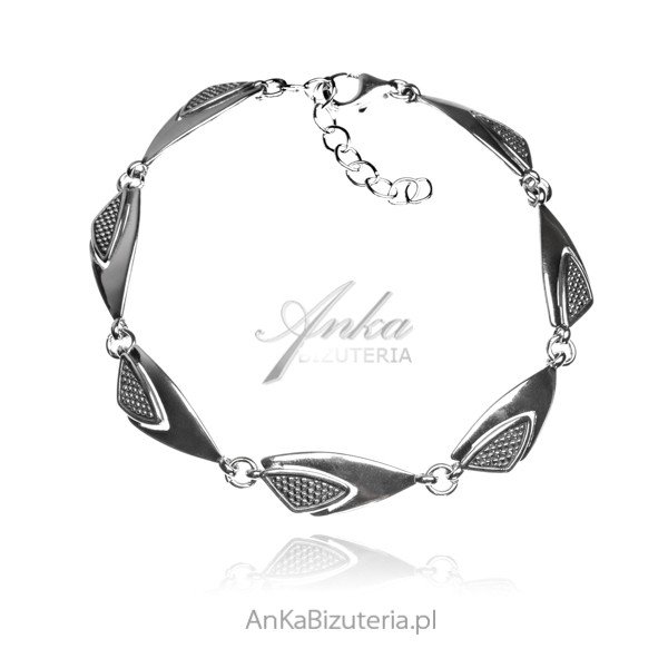 ankabizuteria.pl Bransoletka srebrna oksydowana LENA