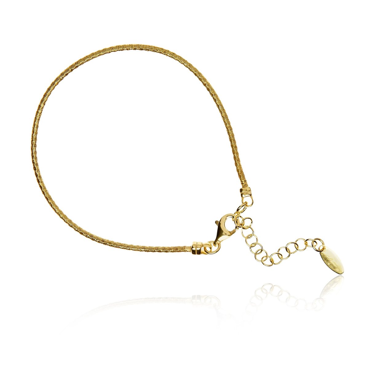 ankabizuteria.pl Bransoletka srebrna pozłacana satynowana okrągła ży