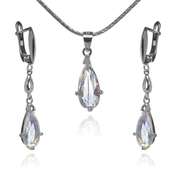 ankabizuteria.pl Elegancka biżuteria srebrna z kryształami Aurora Bor