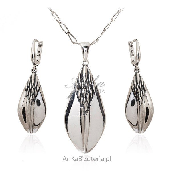 ankabizuteria.pl Biżuteria srebrna komplet KŁOS
