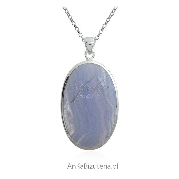 ankabizuteria.pl Zawieszka srebrna z pięknym kamieniem Blue Lace