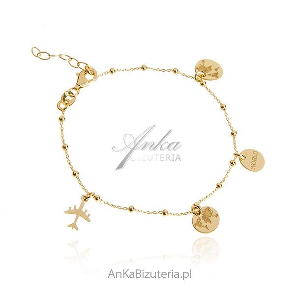 ankabizuteria.pl Srebrna bransoletka pozłacana 