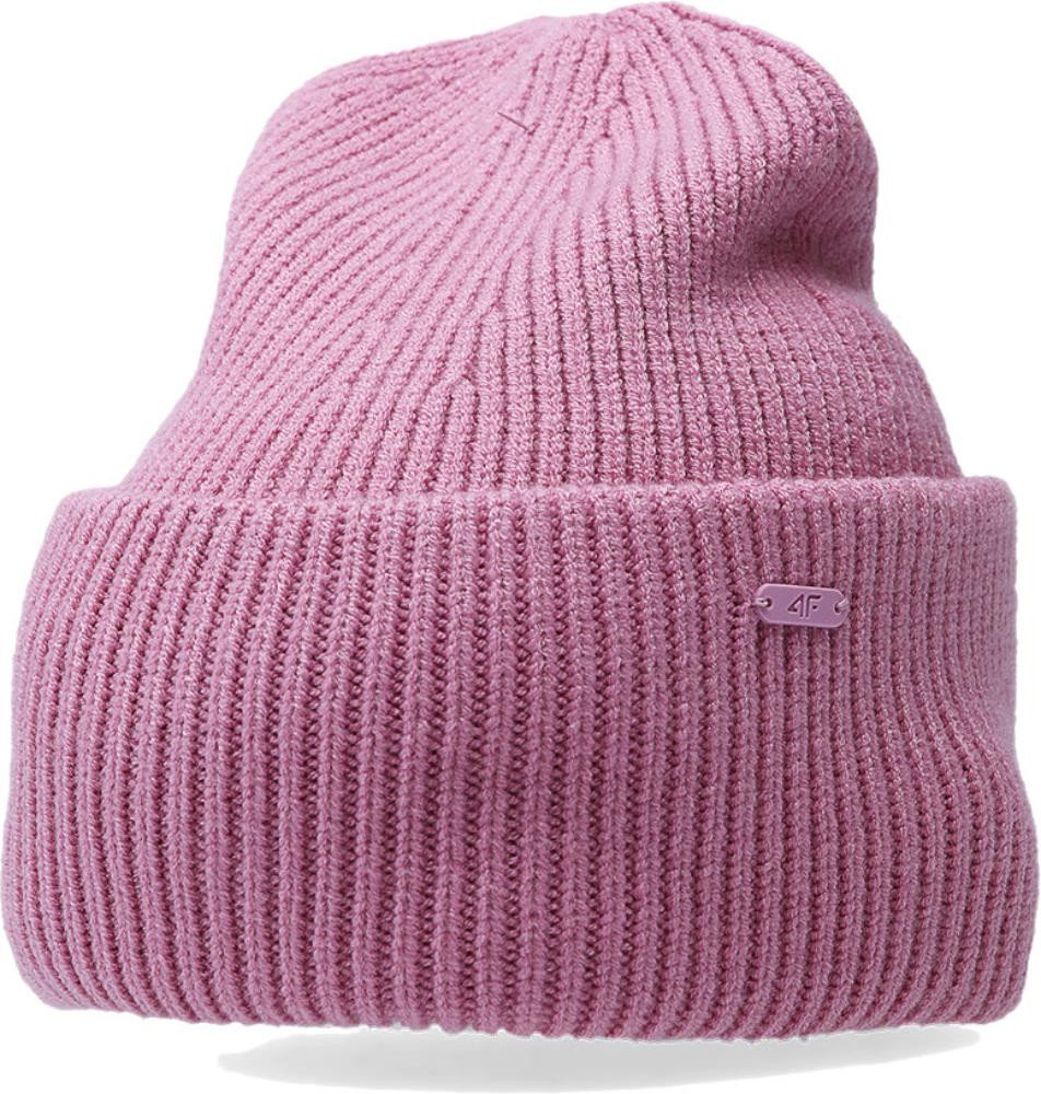 Czapka damska zimowa 4FAW23ACAPF288 - różowa S