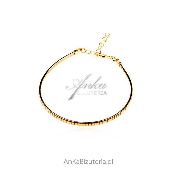 ankabizuteria.pl Piękna bransoletka srebrna pozłacana - elegancka , k