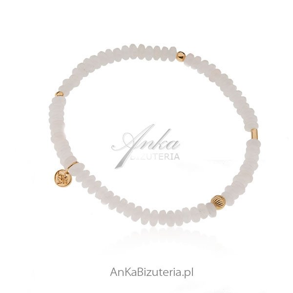 ankabizuteria.pl Bransoletka srebrna z różowym agatem