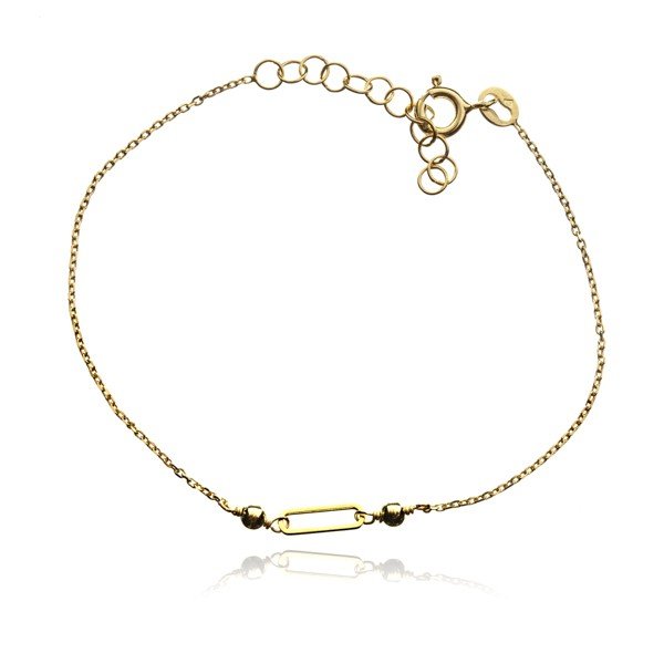 ankabizuteria.pl Subtelna bransoletka srebrna pozłacana