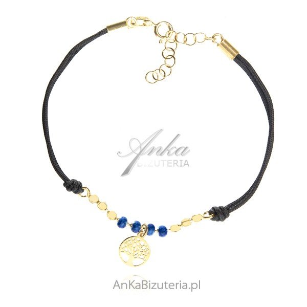 ankabizuteria.pl Bransoletka srebrna pozłacana DRZEWKO SZCZĘŚCIA