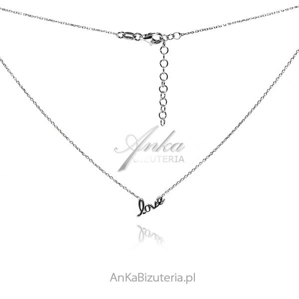 ankabizuteria.pl Naszyjnik srebrny LOVE