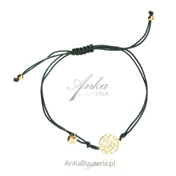 ankabizuteria.pl Bransoletka srebrna pozłacana DRZEWKO SZCZĘŚCIA na c