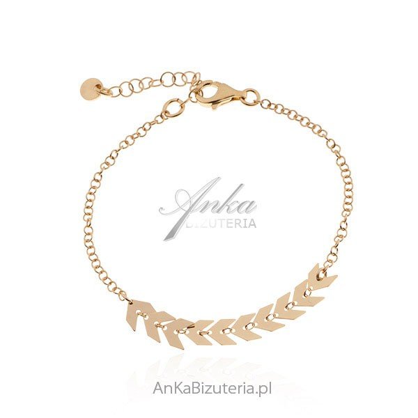 ankabizuteria.pl Srebrna bransoletka pozłacana z przywieszkami