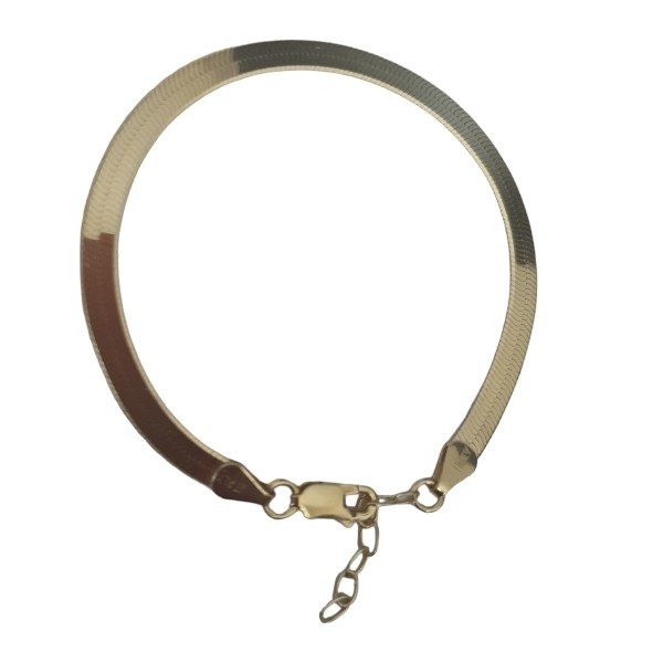 ankabizuteria.pl Bransoletka srebrna pozłacana ŻMIJKA 4 mm