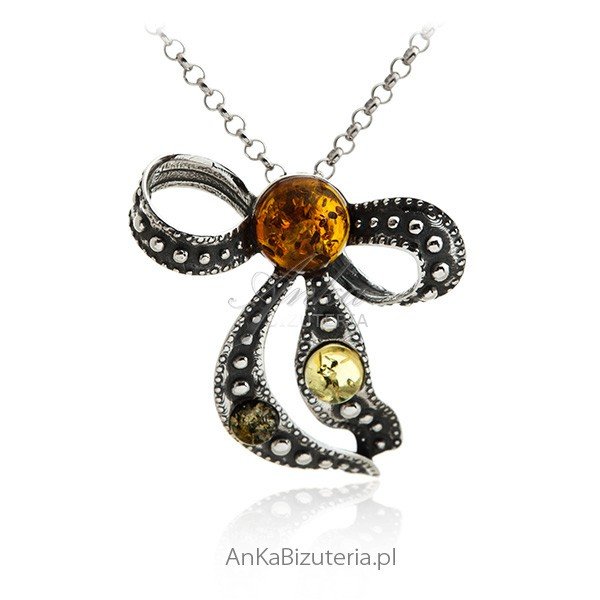 ankabizuteria.pl Wisiorek srebrne z bursztynem