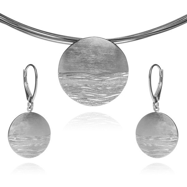 ankabizuteria.pl Komplet biżuteria srebrna okrągły