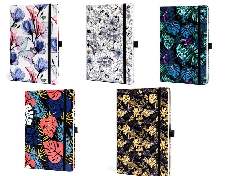 Notatnik notes A5m 100 kartek twardy z kolorowym printem PETERSON, wysyłka losowa