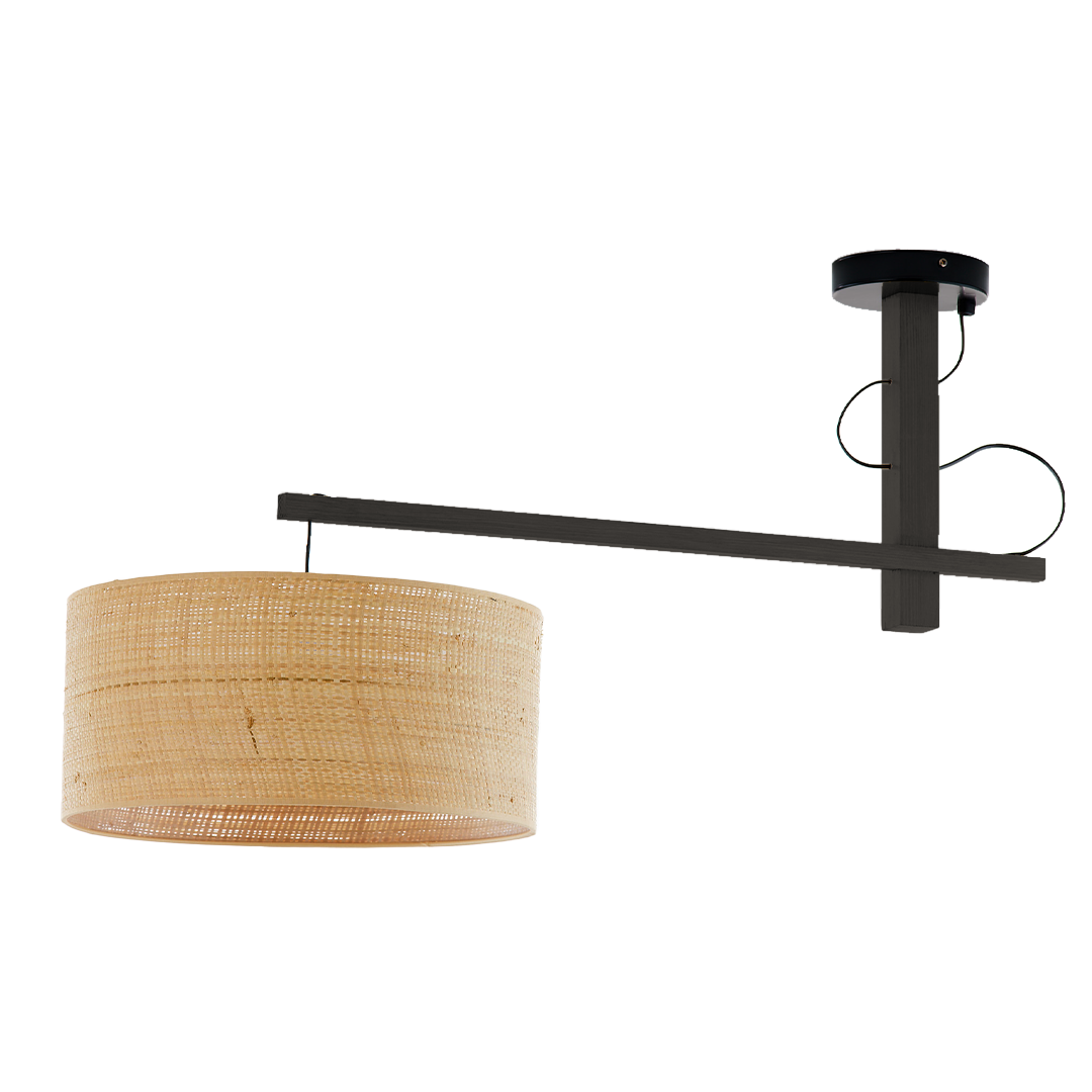 Lampa wisząca drewniana do sypialni FOGGIA