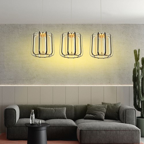 Xara lampa wisząca 3xLED/45W czarna/złota 7210-0310