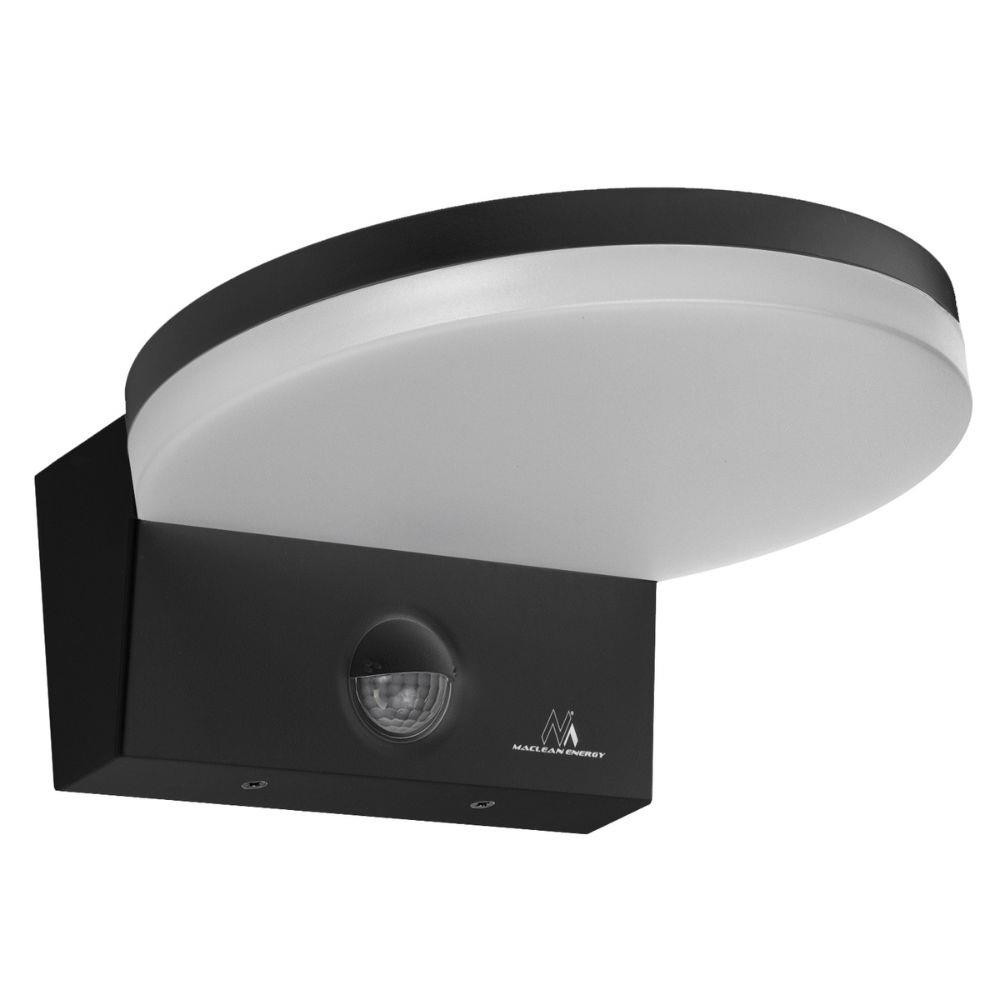 Lampa led z czujnikiem maclean mce344 b, czujnik ruchu pir, kolor czarny, 15w, ip65, 1560lm, barwa neutralna biała (4000k) MCE344 B