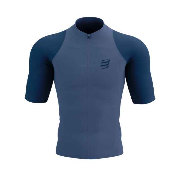 COMPRESSPORT Koszulka do biegania TRAIL RACING POSTURAL SS TOP indigo/blues
