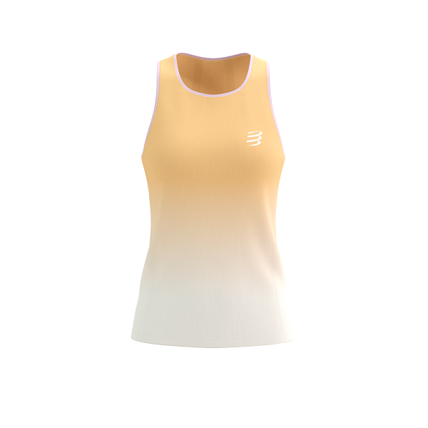 COMPRESSPORT Koszulka biegowa damska PERFORMANCE SINGLET buff orange