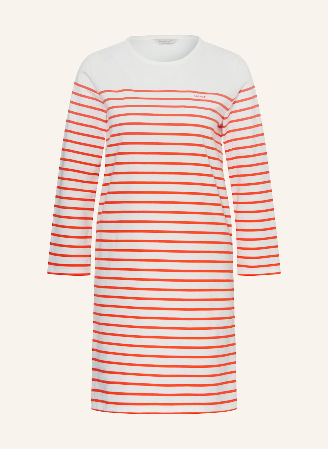 Gant Sukienka Z Dżerseju Z Rękawami 3/4 orange
