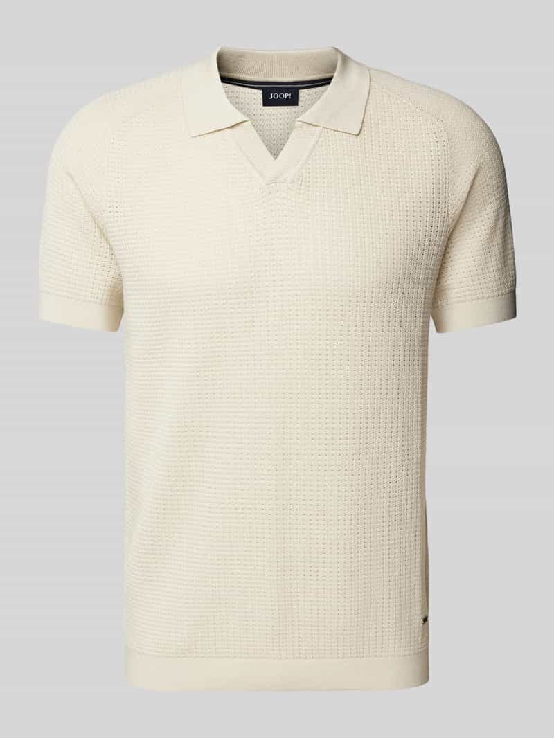 Koszulka polo o kroju regular fit z dekoltem w serek