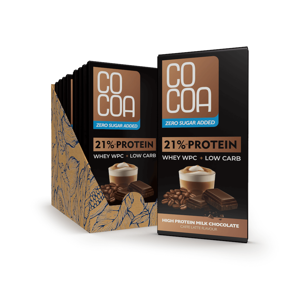 Czekolada proteinowa latte 0% added sugar x10