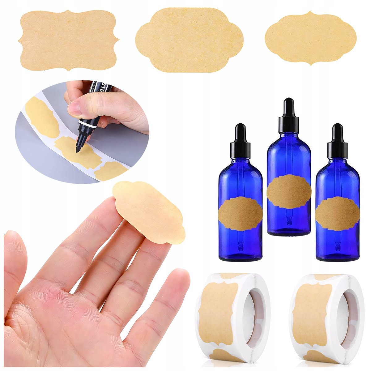 500X ETYKIETY NAKLEJKI NA SŁOIKI POJEMNIKI PRZETWORY SAMOPRZYLEPNE ŻYWNOŚĆ