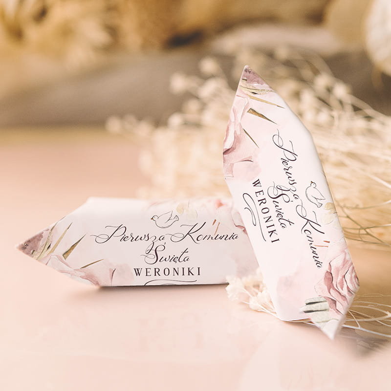KRÓWKI personalizowane dla gości I Komunia Święta Natural 12szt