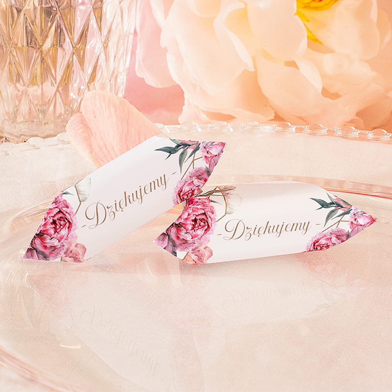 KRÓWKI uniwersalne podziękowanie Sweet Peony 12szt