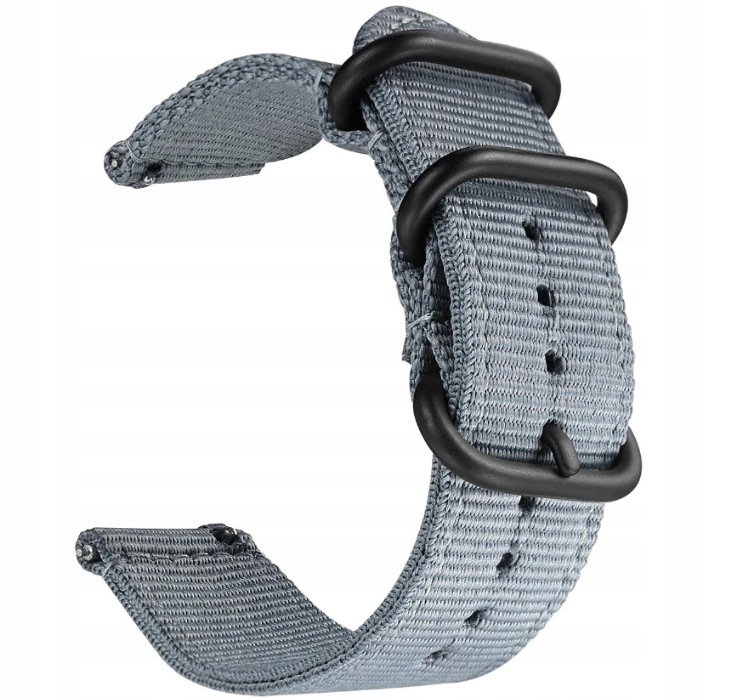 NOWY, SZARY PARCIANY, NYLONOWY PASEK NATO 22MM + TELESKOPY