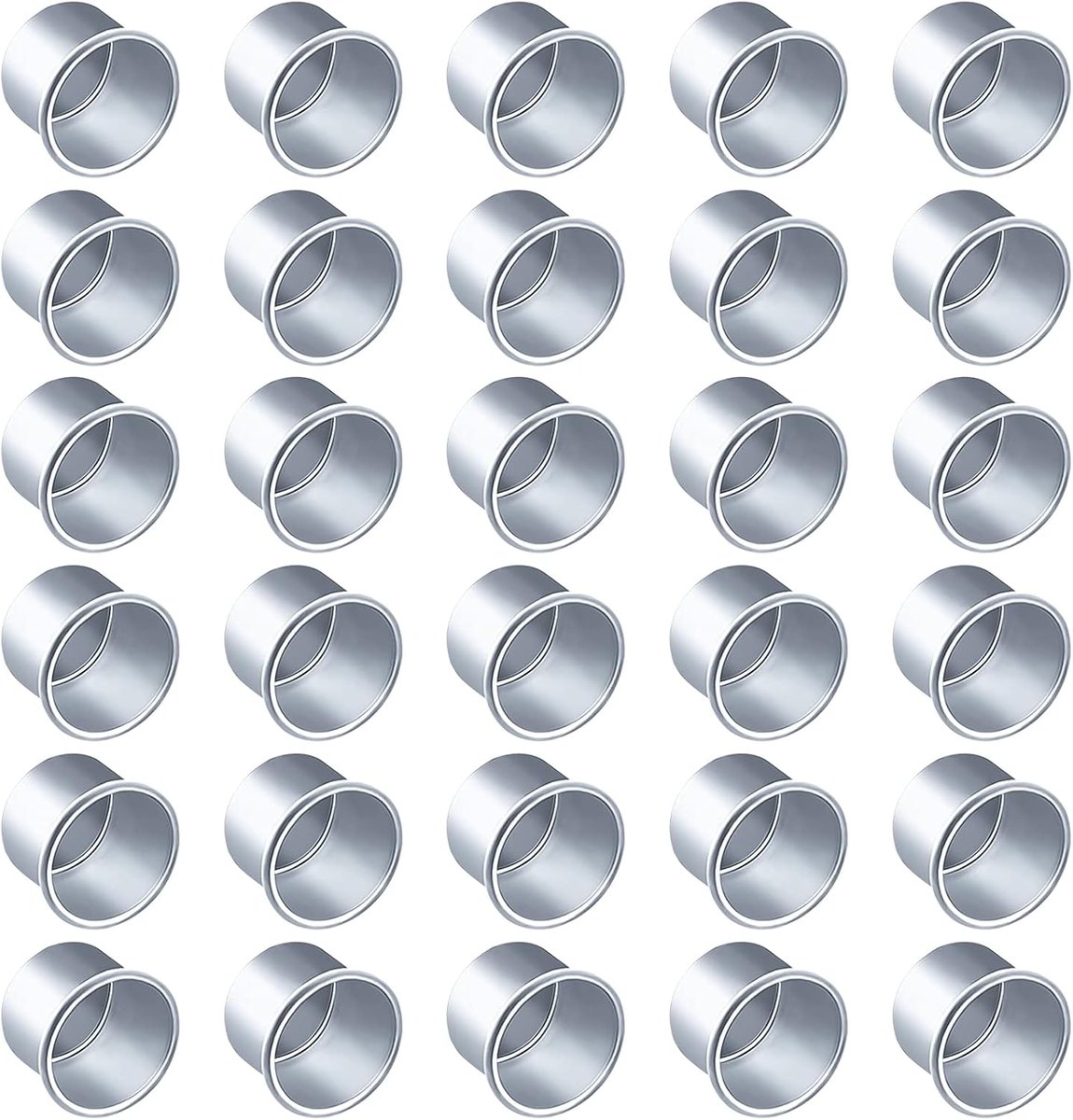 30x WKŁAD MINI DO ŚWIEC ŚWIECZNIKÓW MAŁA FORMA NA WOSK ALUMINIUM 22mm