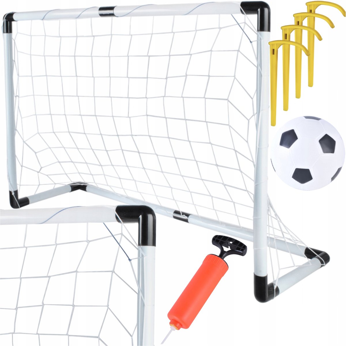 BRAMKA DO PIŁKI NOŻNEJ PEŁEN ZESTAW PIŁKA POMPKA ŚLEDZIE BRAMKA